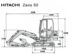 мини экскаватор Hitachi ZX 50 арендовать